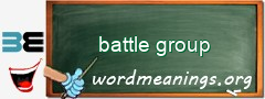 WordMeaning blackboard for battle group